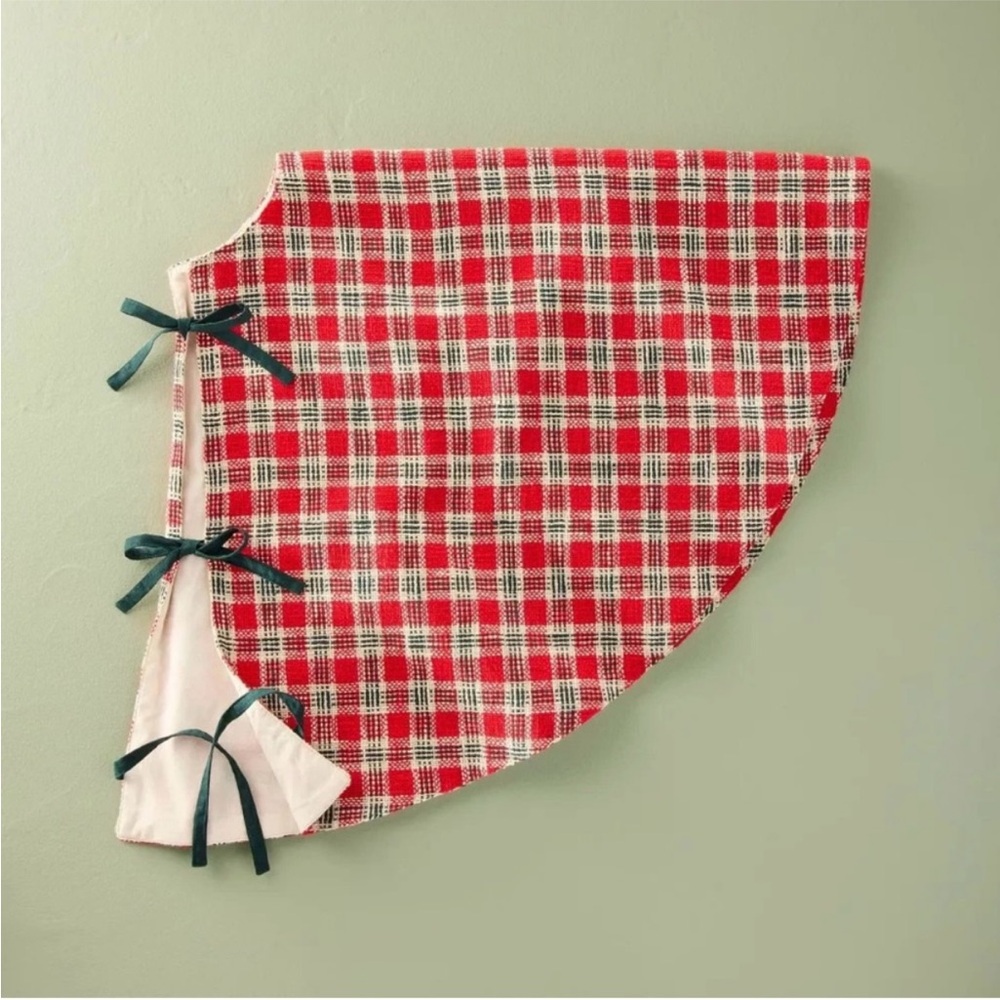 52" Plaid Chunky Woven Tree Skirt Vintage Hearth & Hand Magnolia Christmas 2025